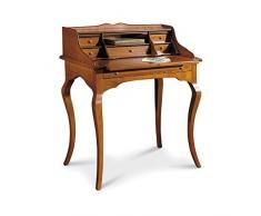 Giò Luxury Scrittoio, Stile Classico, In Legno Massello E Mdf Con Rifinitura In Noce Lucido - Mis. 78 X 50 X 94