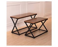 Espositore Set da tavola di visualizzazione marrone, struttura in metallo stabile nero 2pcs con scaffalatura a forma di storage a forma di X, display for negozio home office Scaffale espositivo
