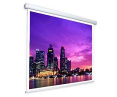 Schermo Proiezione motorizzato 250x190cm, Telo da Videoproiettore Elettrico 250 x 190cm ottimo per ogni Proiettore 100% Professionale di Qualità Superiore HD!