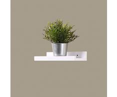 TriGold Parete Visualizzazione Mensola,Legno Mensole Galleggiante Arredamento Immagine Moderno Sporgenza Mensola da Muro per Living Room Office Bianca 30x15cm(12x6inch)