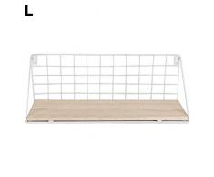 courti Mensola A Muro Rack di Stoccaggio Durevole Espositore Geometrico in Metallo Supporto per Appendere in Legno per Lhome Office