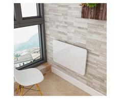 WBBML Scrivania Pieghevole Salvaspazio Scrivania Pieghevole a Muro Buona Stabilità Scrivania Angolo per Balcone, Box Auto, 20 Taglie (Colore : White, Size : 60x50cm)