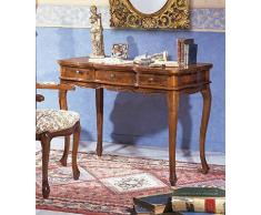 Dafnedesign.Com - Scrivania - Dimensioni: L 160 P 73 H 78 cm3 cassetti - Legno Noce Anticato - 100% Made in Italy(DF18)