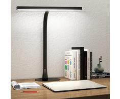NovoLido - 10W Lampada da Scrivania a LED per Architetto, Lampada da Tavolo con Collo di Cigno Flessibile, 3 Modalità Colore e 30 Livelli di Luminosità per Pianoforte, Banco da Lavoro, Monitor, Nero