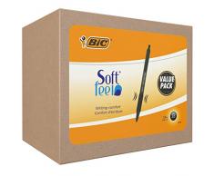 BIC Soft Feel Clic Grip, Penne a Sfera a Scatto, Punta media (1.0mm), Colore Nero, Confezione da 36 Unità, Cancelleria Scuola e Ufficio