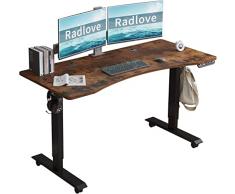 Radlove Desk, scrivania elettrica regolabile in altezza, con 4 controlli di memoria e tecnologia anticollisione (76 x 140 cm, Brown)