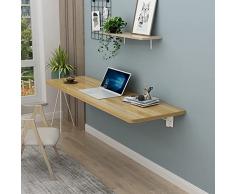 Tavolo Pieghevole A Ribalta Fissato al Muro,Scrivania pieghevole da parete Tavolo ribaltabile, Risparmio di spazio Scrivania galleggiante ribaltabile per Cucina Salotto, Color Legno ( Color : Walnut ,