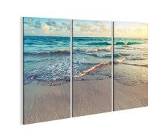 islandburner Quadro Moderno Beach Mare di Sabbia Stampa su Tela - Quadro x poltrone Salotto Cucina mobili Ufficio casa - Fotografica Formato XXL