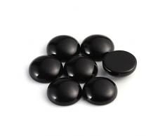 MRXFN Cristallo Grezzo 10 pz/Lotto Pietra Naturale Cabochon for Fai da Te Anello Orecchino Braccialetto Collana Fare Gioielli Decorazione Scrivania A Casa (Color : Black Stone, Size : 1.57in)
