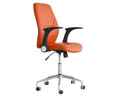 Cribel Icaro Dirigenziale Poltrona, Metallo Cromato, Arancio