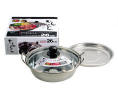 Wako negoziazione focolare in acciaio inossidabile con coperchio in vetro scrivania bracconiere 26 centimetri H-4726 (Giappone import / Il pacchetto e il manuale sono scritte in giapponese)