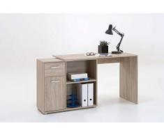 AVANTI TRENDSTORE - Elsa - Scrivania ad Angolo in Legno Laminato, Disponibile in 2 colorazioni Diverse. Dimensioni Lap 117x74x83 cm (Marrone)