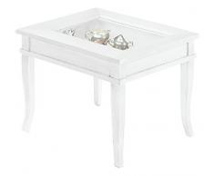 Fashion Commerce Bacheca Tavolino, Legno, Bianco, 60x60x45 cm