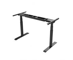 FLEXISPOT E8 Scrivania Regolabile in Altezza Standing Desk a 3 Stadi a 2 Motore con Tastiera a Memoria Automatica,Capacità di Carico 125 kg (Nero)