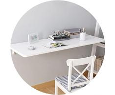 ZWYSL Tavolo Pieghevole a Muro Scrivanie Pieghevoli per Il Lavoro da Casa Facile da Installare Tavolo Pieghevole Scrivania Galleggiante, Bianco 20 Taglie (Color : White, Size : 60x30cm)
