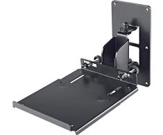 K & M Supporti K & M Altoparlanti per montaggio a parete con mensola, custodia per attrezzatura da palco e studio nera (24171.000,55)