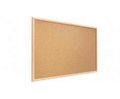 ALLboards Lavagna in Sughero con Cornice in Legno 120x90cm, Bacheca Sughero per Puntine Spille Memoboard