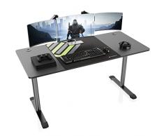EUREKA ERGONOMIC Scrivania ergonomica per studio, semplice scrivania per computer, con gestione dei cavi, per casa e ufficio (152.4 x 70 x 77 cm, Black)