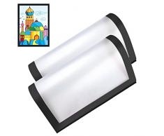 Lipfer Cornici per Immagini Magnetiche, 2pcs A4 Tamme Foto Magnetiche con Tasca Trasparente per Frigorifero, Armadietto, Mobile per Ufficio