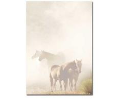 Carta per lettere, motivo: cavalli nella nebbia, 50 fogli, formato A4