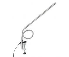 Lampada da scrivania a LED, braccio orientabile, lampada da lettura, 300lm 3,5W 6400K 48LED, protezione per gli occhi, in metallo, lampada da tavolo, da scrivania, per lettura, ufficio