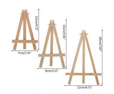 Junlinto, Legno Naturale Mini Cavalletto Cornice Treppiede Display Riunione Tavolo da Matrimonio Numero Nome Biglietto da Visita Supporto per Esposizione Bambini Pittura Craft 1