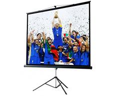 PROVIS Schermo Proiezione Treppiede (207x207cm) 200cm Multi Formato 4:3 16:9 16:10 207x207 2 Metri Leggero Schermo Proiettore 2mt Telo Proiettore Schermo Bordi Videoproiezione 2 mt 4K HD 3D