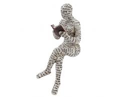 Haofy Statuetta da Donna in Resina Che Legge, Statua in Resina in Stile Pensatore per Ornamenti da Scaffale per Stampaggio Polpa di Lettura per la Decorazione del Desktop Dellhome Office(F)