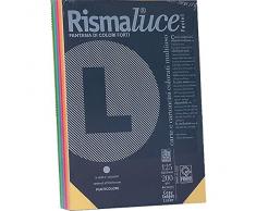 Favini A69X104 Rismaluce Small Mix, Carta Colorata,A4 90 g/Mq, Mix di 5 Colori Forti