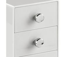 mDesign organizer scrivania – Contenitore ufficio multiuso – Eccellente portaoggetti per gomme, graffette, penne e altra cancelleria – Cassettiera con 5 cassetti