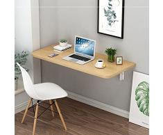 DCFV Banco da Lavoro Pieghevole in Legno massello, scrivania da Pranzo a Muro, Tavolo da Studio, scrivania for Laptop, Risparmio di Spazio Si Applica allufficio Lavanderia (Size : 90 * 40cm)