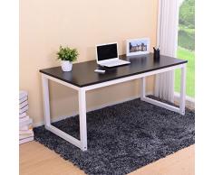 GOTOTOP Tabella per computer, computer, scrivania, scrivania, tavolo da pranzo, tavolo per riunioni a casa e in ufficio, studio e scrittura, 120 × 60 × 74 cm (nero)