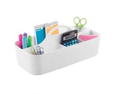 mDesign organizzatore scrivania (grande) - portapenne da scrivania per la cameretta e l'ufficio - eccellente portaoggetti per gomme, graffette, penne, ecc. - 11 vani - 36,83 cm x 17,78 cm x 14,6 cm