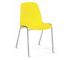 KARISMA - SELENA C, Sedia In Plastica Casa / Ufficio / Attesa / Scuola / Bar, Giallo Trasparente