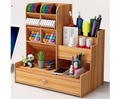 Catekro Organizer Da Scrivania Cassettiera Multifunzionale In Legno Per Scrivania (Marrone)