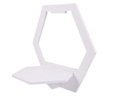 FOMIYES Mensola per Montaggio a Parete Espositore Esagonale in Legno Espositore a Parete Organizzatore Decorativo Mensola Pensile per di Fiori WC Home Office ()