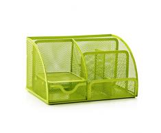 LEORX Organizzatore di ufficio scrivania ordinata organizzatore Mesh reception forniture (verde)