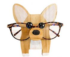 DIYARTS Porta Occhiali, Porta Occhiali Simpatico Animale Porta Occhiali Scaffale Porta Occhiali da Sole in Legno Espositore Vetrina Home Office Desk Decor Regalo