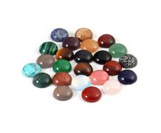Cristallo Grezzo 10 pz/Lotto Pietra Naturale Cabochon for Fai da Te Anello Orecchino Braccialetto Collana Fare Gioielli Decorazione Scrivania A Casa (Color : Mixed, Size : 4.72in)