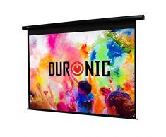 Duronic EPS115 /169 Schermo di proiezione 115" formato 16:9 / 254.5 X 143 cm telo proiettore motorizzata a sviluppo elettrico Fissaggio a muro o a soffitto Full HD 3D 4K - Home cinema home theater ufficio