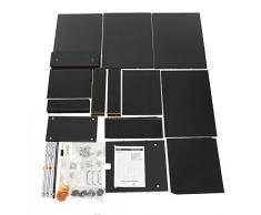 SONGMICS Cassettiera Comodino Mobile con Cassetti, Armadietto da Ufficio Armadio di Deposito con Rotelle e Cartelle Sospese, Montaggio Facile (con Istruzioni e Utensile), Effetto Granito Nero LCD26B