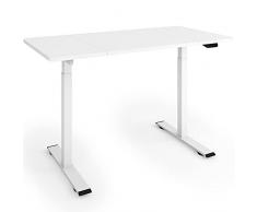 ESMART ETA-121WW 120 x 60 cm Bianco - Scrivania ergonomica sit-stand regolabile elettricamente in altezza 73-123 cm Montaggio rapido