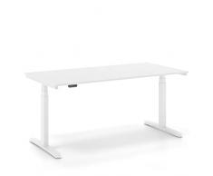 DROMEAS ALMA HT | Scrivania da seduta/in piedi elettrica regolabile in altezza con funzione di memoria, telescopio a 3 colonne, altezza 64-129 x larghezza 160 x profondità 80 cm, telaio RAL 9016