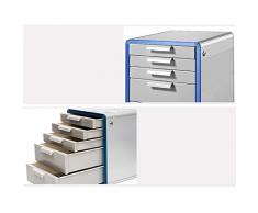 FPigSHS Cassettiera Armadi per Ufficio Armadio Ufficio Armadietto Armadio Basso Multifunzione con Serratura 5 Piano Cassetto in Lega di Alluminio Cartella A4 Cartella Ufficio Desktop