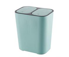 Cestino Cestino for la separazione Cestino for la pulizia della cucina asciutta e bagnata della famiglia con il secchio di plastica del doppio barilotto del coperchio per soggiorno studio bagno uffici