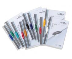 Durable 226000 - Swingclip, Cartellina Portadocumenti con Clip Laterale Ellittica, Capacità 30 Fogli, Formato A4, Confezione da 25 Pezzi, Assortiti