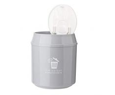 ROSEBEAR Mini Cestino della Spazzatura Tavolo Cestino Cestino per Hotel Ufficio Camera da Letto. (Grigio)