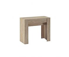 Skraut Home - Tavolo Consolle Allungabile fino a 237 cm - Dimensioni Chiuso: 78 x 90 x 50 cm - Materiale Resistente - Rovere - Ideale per la tua Sala da Pranzo, Soggiorno o Scrivania