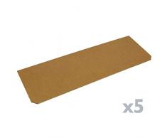 PrimeMatik - Scaffalature di Metallo per stoccaggio con 5 Ripiani in Legno 90x40x180 cm