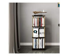 Libreria Scaffale Bookshelfo in legno solido rotabile Design umanizzato Design quadrato Multi-Layer Bookcase domestico Multifunzionale Stoccaggio Rack Scaffale Scaffale Bedroom Cabinet per home office